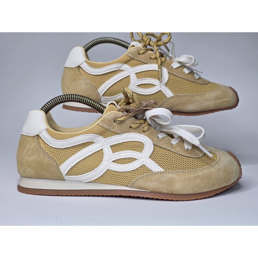 Project Cloud Women's Sneakers Size 6.5 Light Yellow Suede Running Low Top Shoes